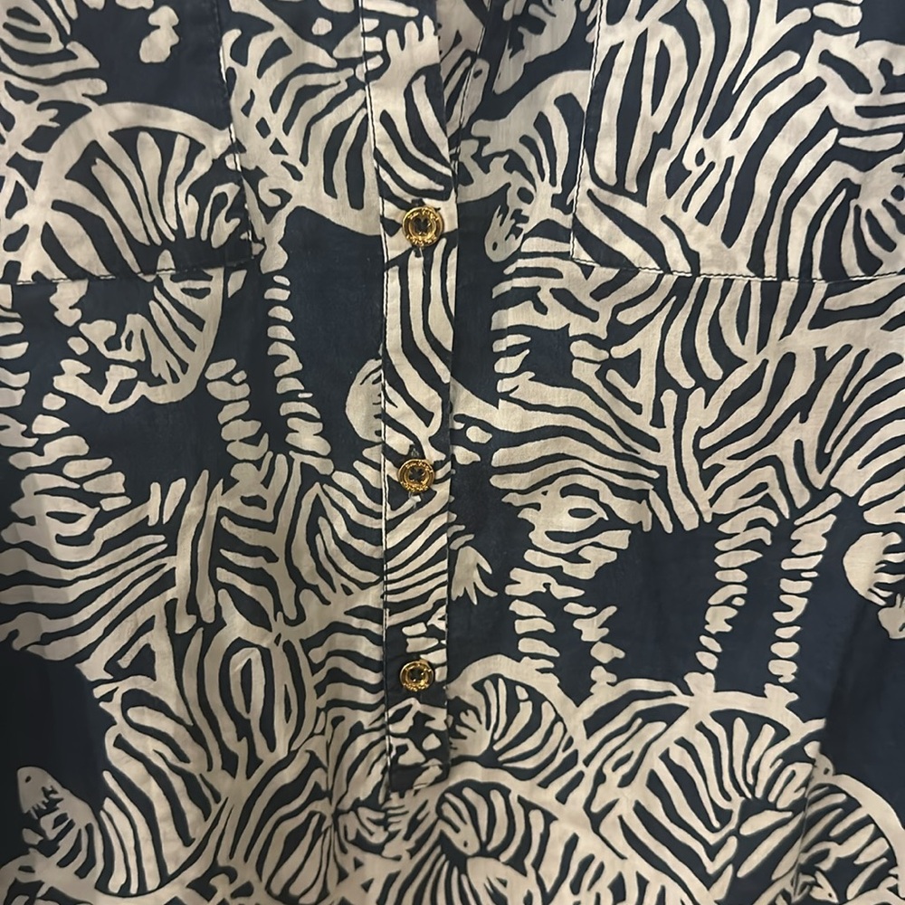 Lily Pulitzer Zebra Print Lightweight Popover Siz… - image 5